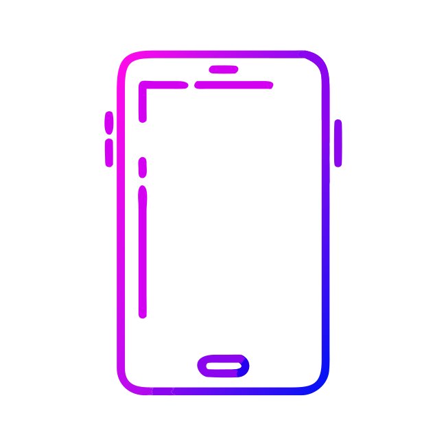 Sleek Smartphone SVG Outline Gradient