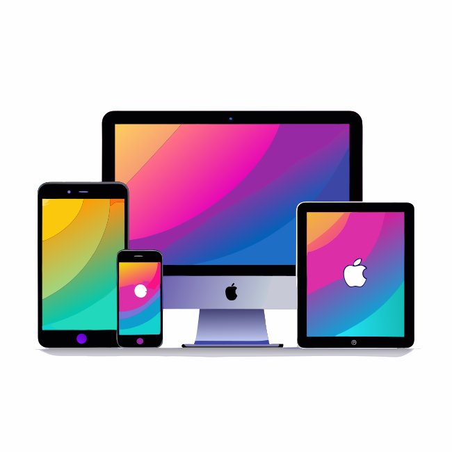 Colorful Apple Product Set SVG