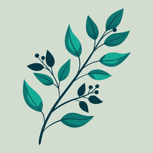 Pastel Color Branch Svg Vector