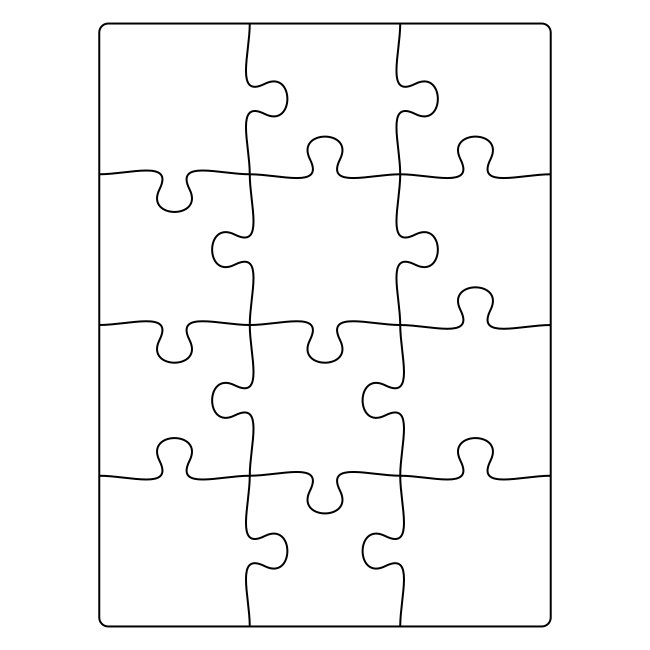 12 Piece Vector Portrait Kids Jigsaw Puzzle 6x8 Inch 152x203mm