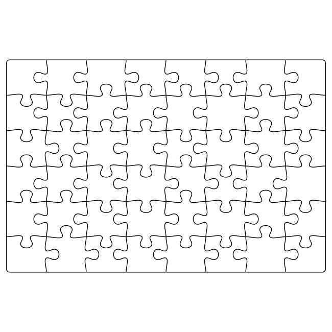 Vector 48 Piece Jigsaw 8x6 Puzzle Outline 12x8inch Size 305x203mm Landscape