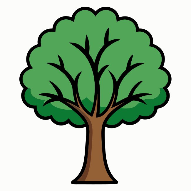 Vector SVG Of Tree, Minimal Design