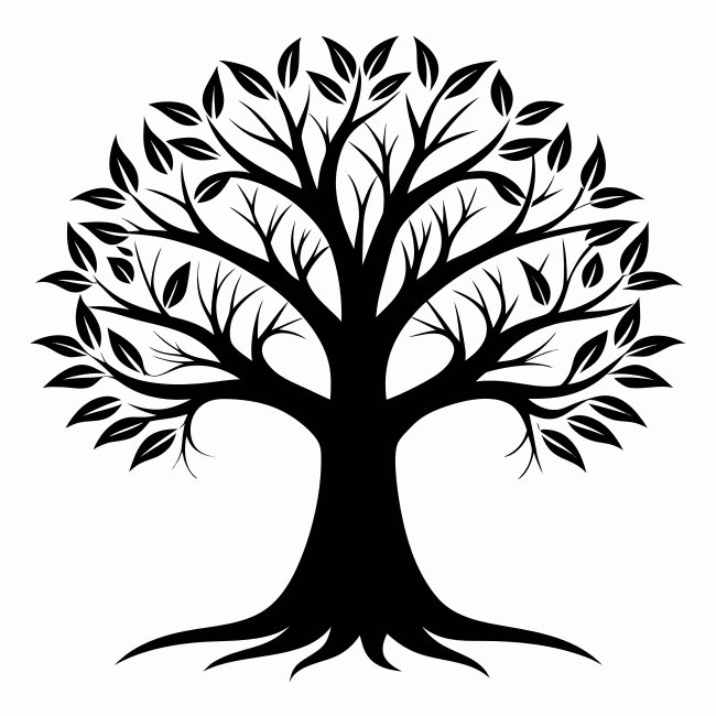 Clean Tree Silhouette Vector Svg
