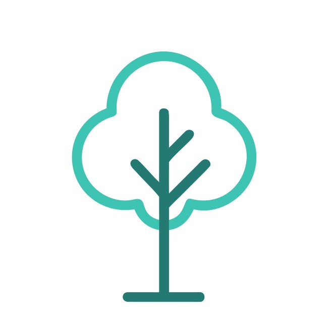 Clean Minimal Tree Cartoon Vector Svg