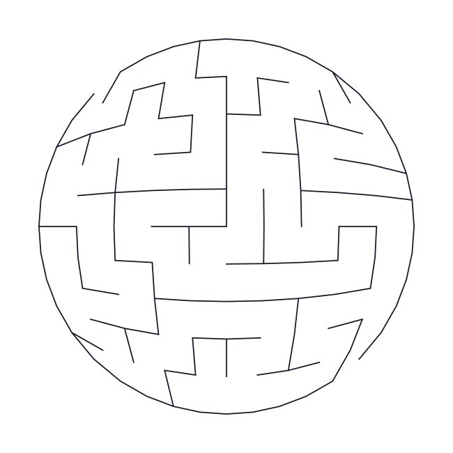 Circle Vector Svg Mazt Template Labyrinth
