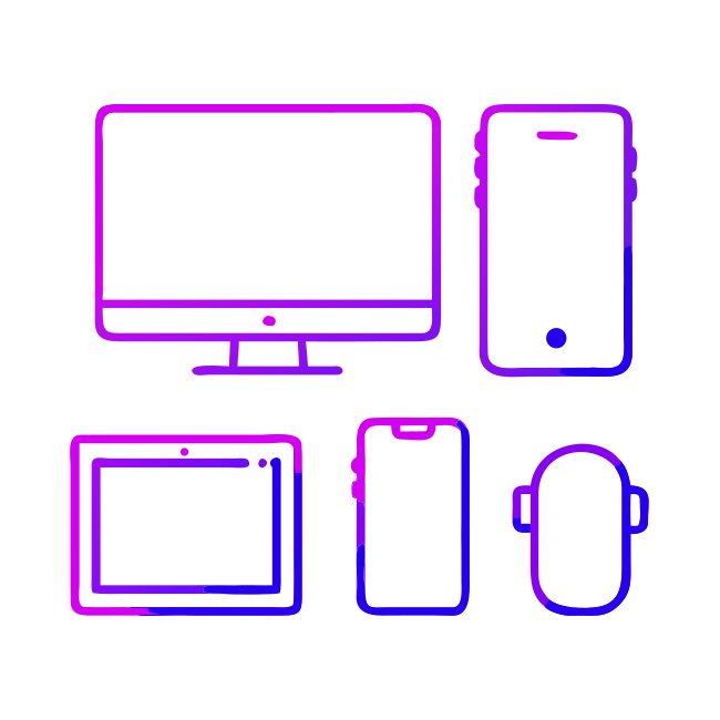 Apple Product Set Gradient Outline Svg Vector