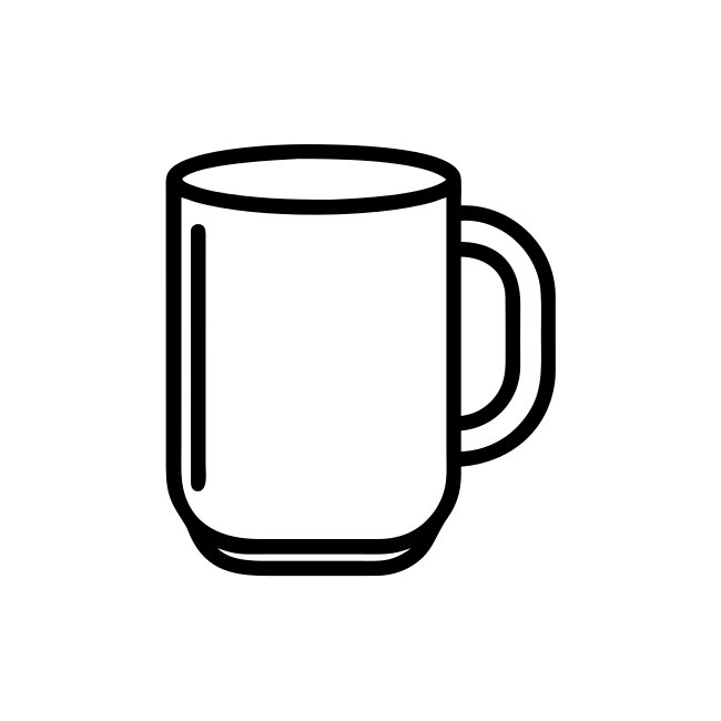 White Mug Icon Svg Mockup Clipart Design