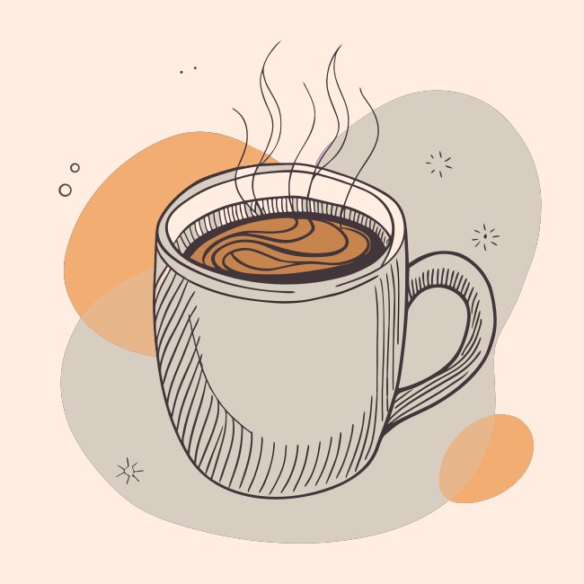 White Mug Steaming Coffee Icon Cozy Vibes