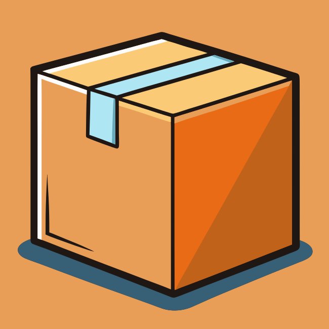 Blank Delivery Svg Mockup Box Icon Style Illustration