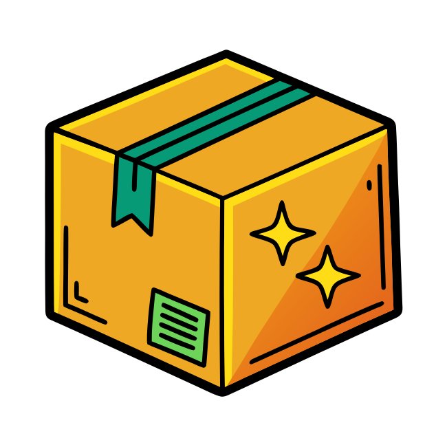 Cardboard Box Doodle Svg Mockup Vector Illustration