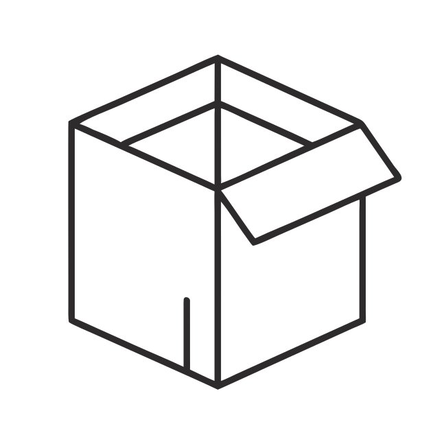 Cardboard Box Outline Svg Mockup Minimalist Design Style