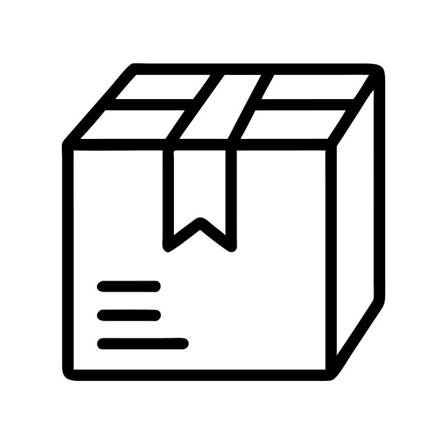 Delivery Box Svg Mockup Outline Style Crisp Details