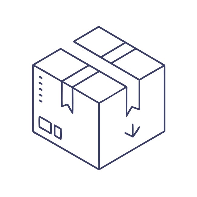 Minimalist Delivery Box Mockup Vector Svg Clean Lines