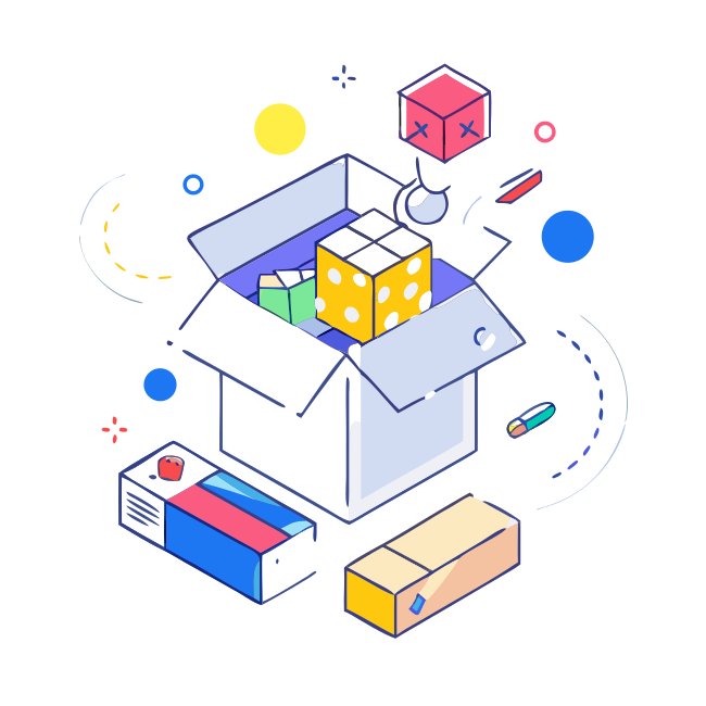 Playful Flat Packaging Illustration SVG Art