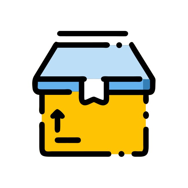 Simple Outline Delivery Box SVG Icon Style