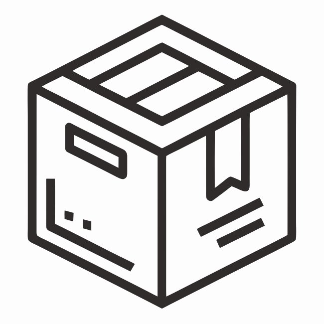 Simple Svg Outline Delivery Box Icon Design