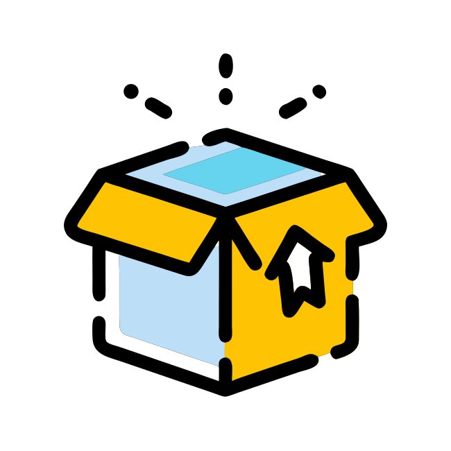 Stylized Cardboard Package Svg Icon Vector Style