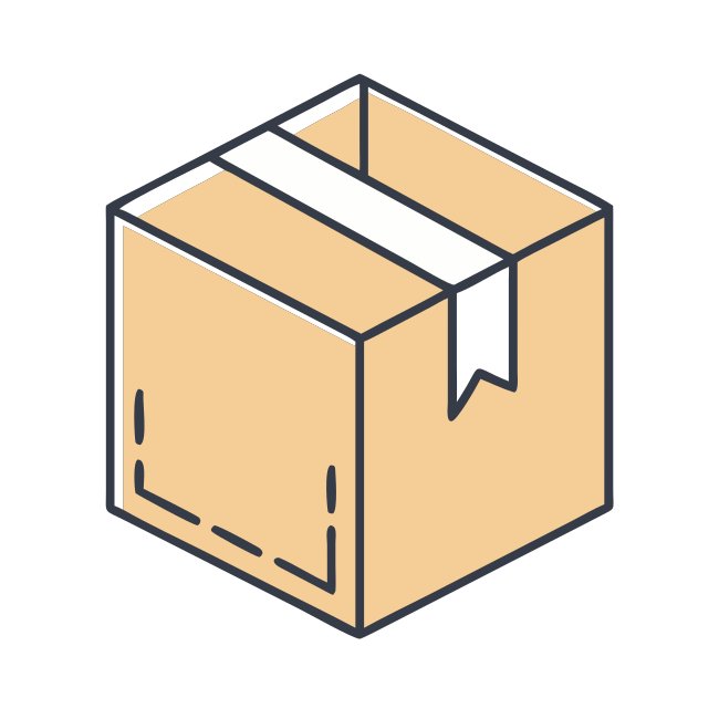 Svg Mockup Cardboard Box Icon Style Streamlined Design