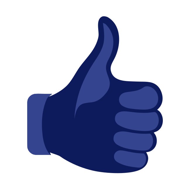 Blue Thumbs Up Vector Free Download