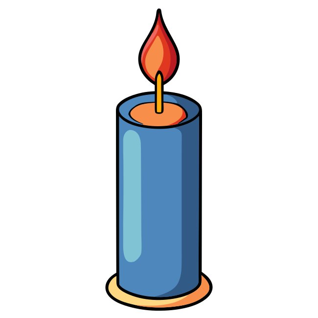 Blue Birthday Candle Svg Free Download