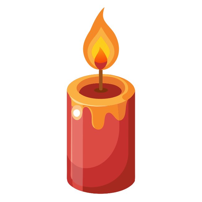 Red Birthday Candle Vector Free Download