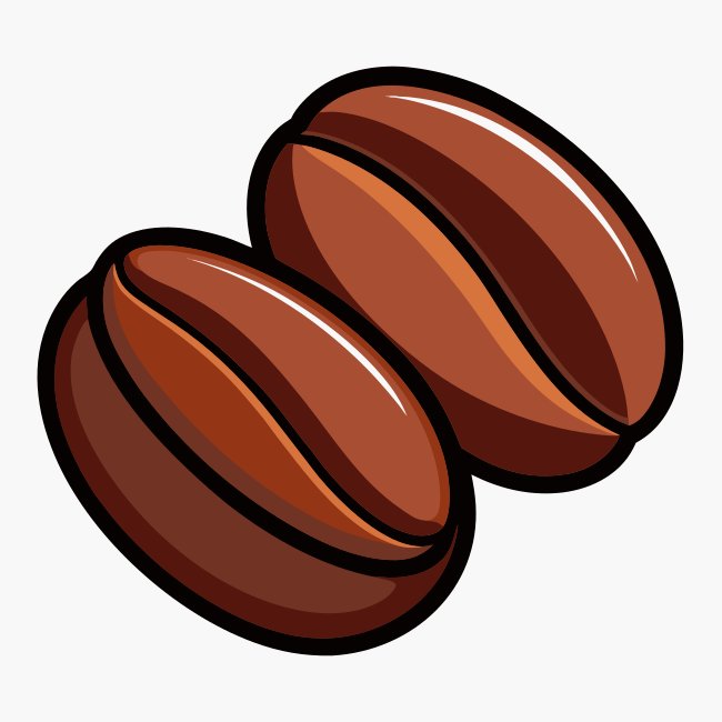 Coffee Bean Cartoon Vector Svg