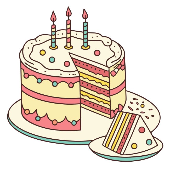 Birthday Cake Svg Vector