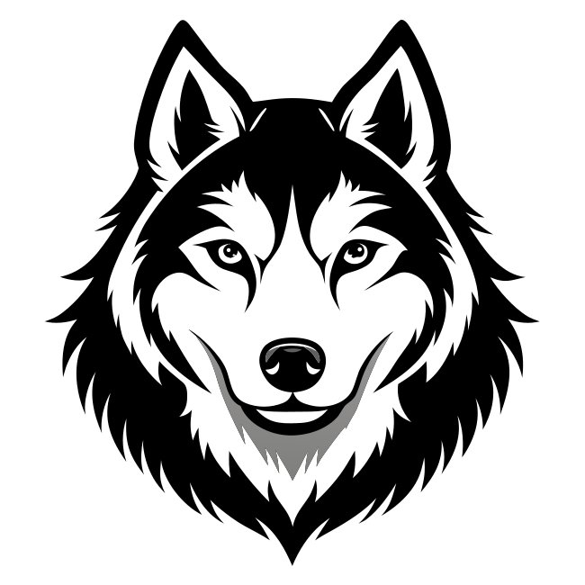 Siberian Husky Silhouette Vector Svg Free Download