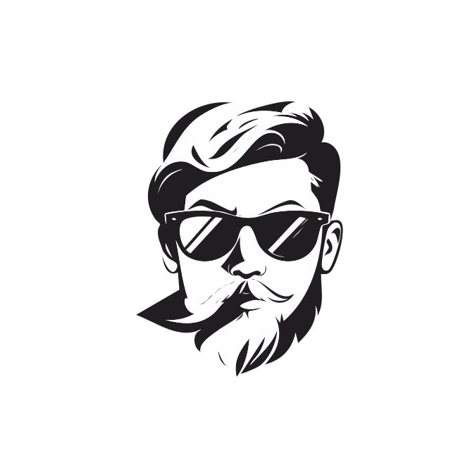 Man With Beard Silhouette Logo Svg