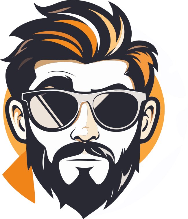 Cool Bearded Man Logo Download