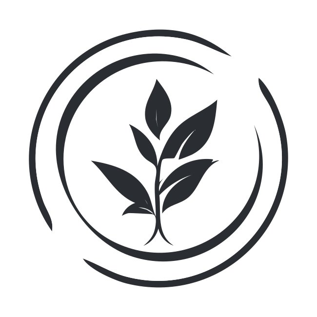 Leaf In A Circle Silhouette Free Svg Logo