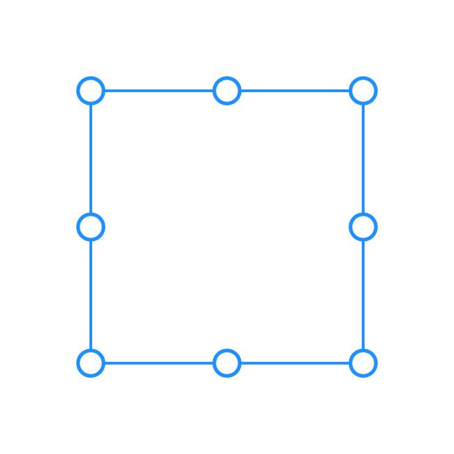 Vector Editing Bounding Box.Square Shape SVG
