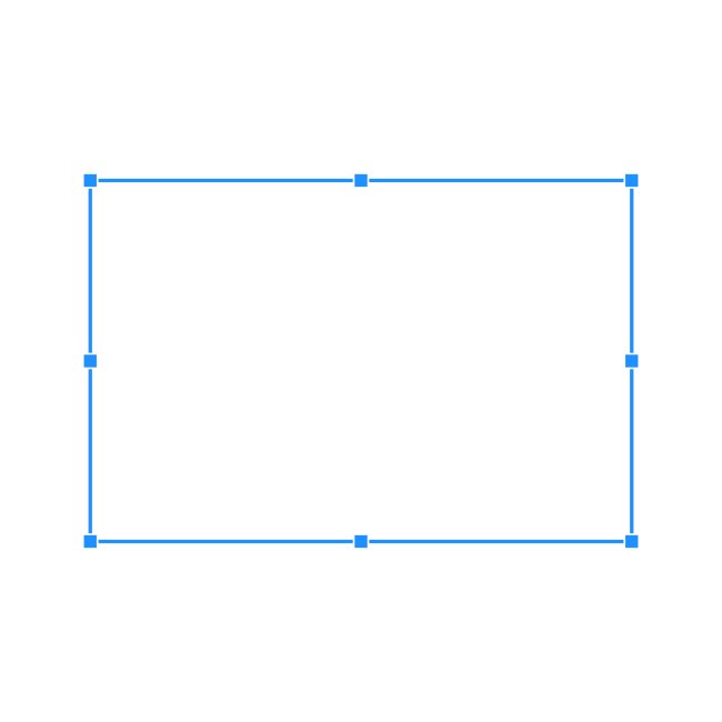 Illustrator Selection Bounding Box Square Handles Solid Blue.Svg