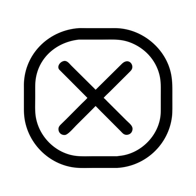 Simple Cross Marked Delete Svg Vector Button