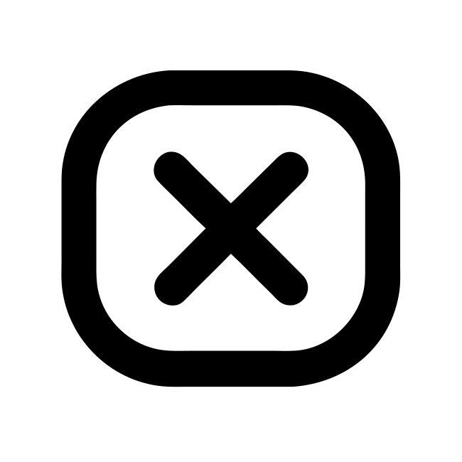 Minimalist Cross Symbol Delete Button Svg Vector Design