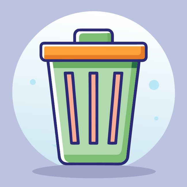 Abstract Trash Can SVG Vector Minimalist Ui Style