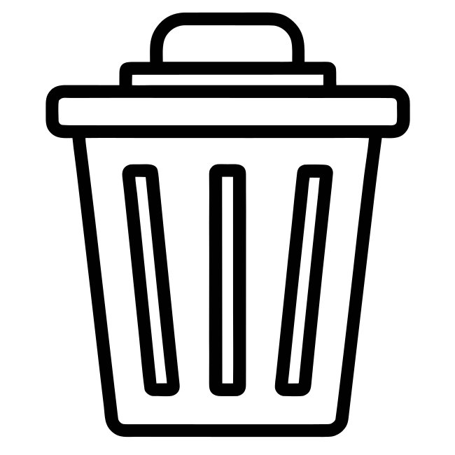 Streamlined Bin Outline SVG Vector Icon Design