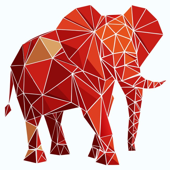 Low Poly Elephant Illustration Svg