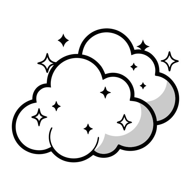 Clouds With Sparkles Svg Free Download