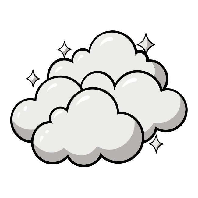 Clouds With Sparkles Svg