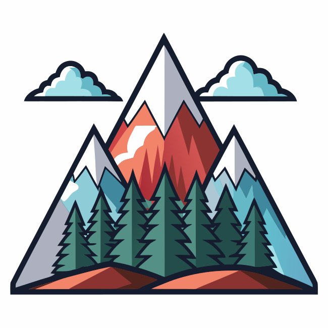 Triangle Mountain Isolated Background Svg