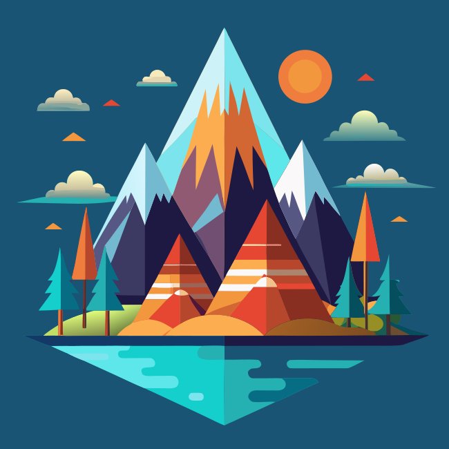 Triangle Mountain Shape Illustration Svg