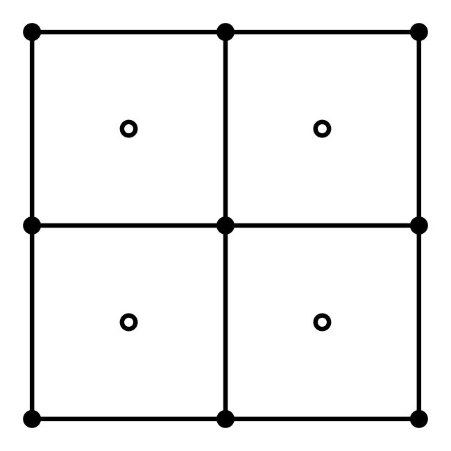 2x2 Solid Lines Circle Intersections Circle Decorations Grid SVG