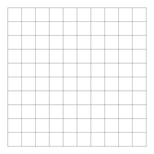 10x10 Solid Lines Grid