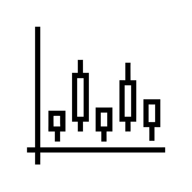 Minimalist SVG Icon Stock Market Bar Chart Design