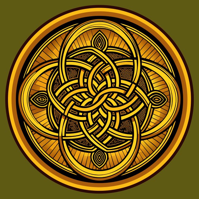 Intricate Celtic Knot Svg Gold Coin Illustration