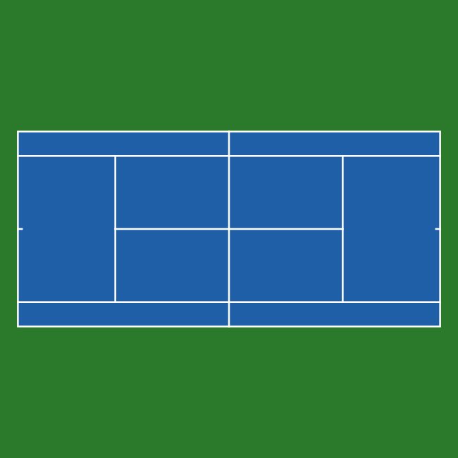 Tennis Court Top View Colored Svg