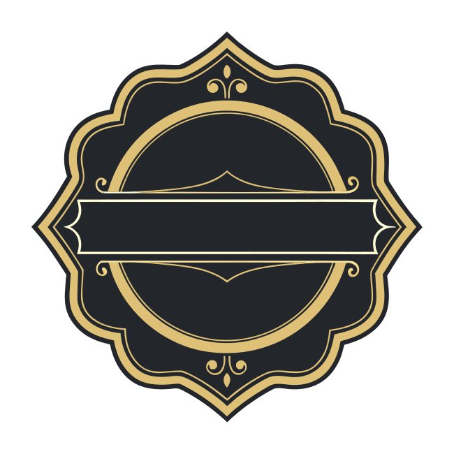 Elegant Black Golden Badge Svg Vector Free Download