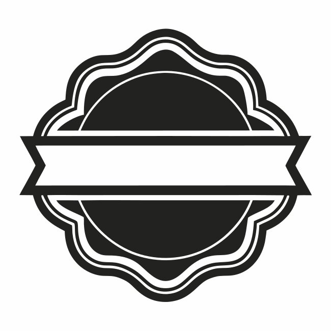Elegant Black Badge Svg Vector Free Download