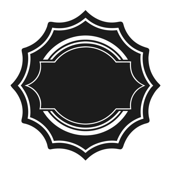Simple Badge Silhouette Svg Vector Free Download
